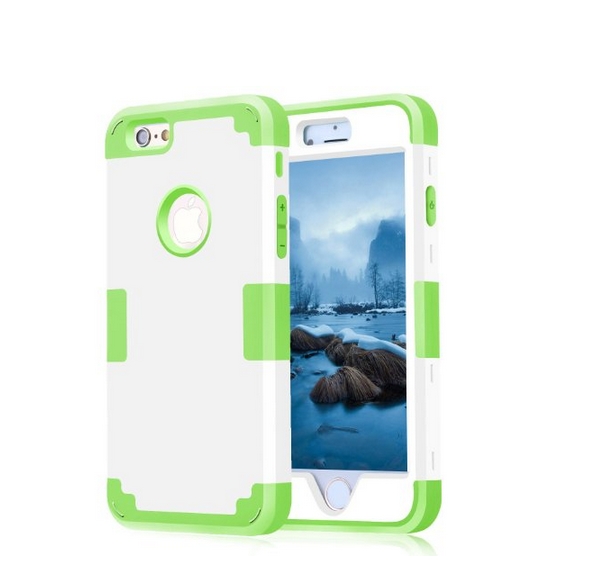 iPhone 6 Case iPhone 6s Case 2015 New Style Cambo Hybrid Shockproof white green